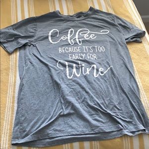 Cute graphic tee ☕️🍷
